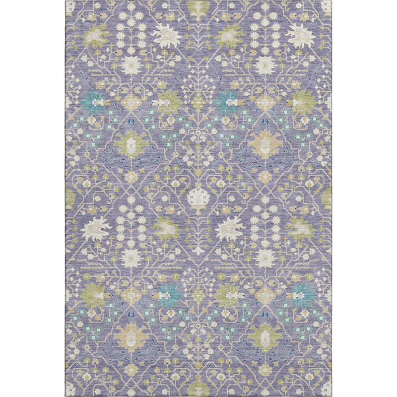 Premium Machine Washable Guada AMF1009 Oriental Rug, Rectangle 8' x 10'