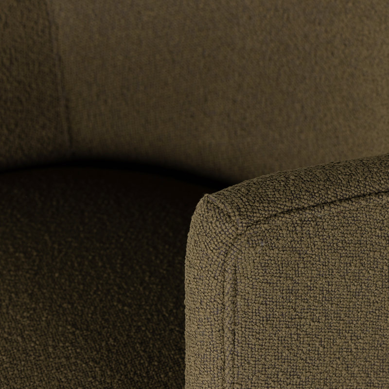 Aurora Wide Swivel Armchair, Fiqa Olive Boucle