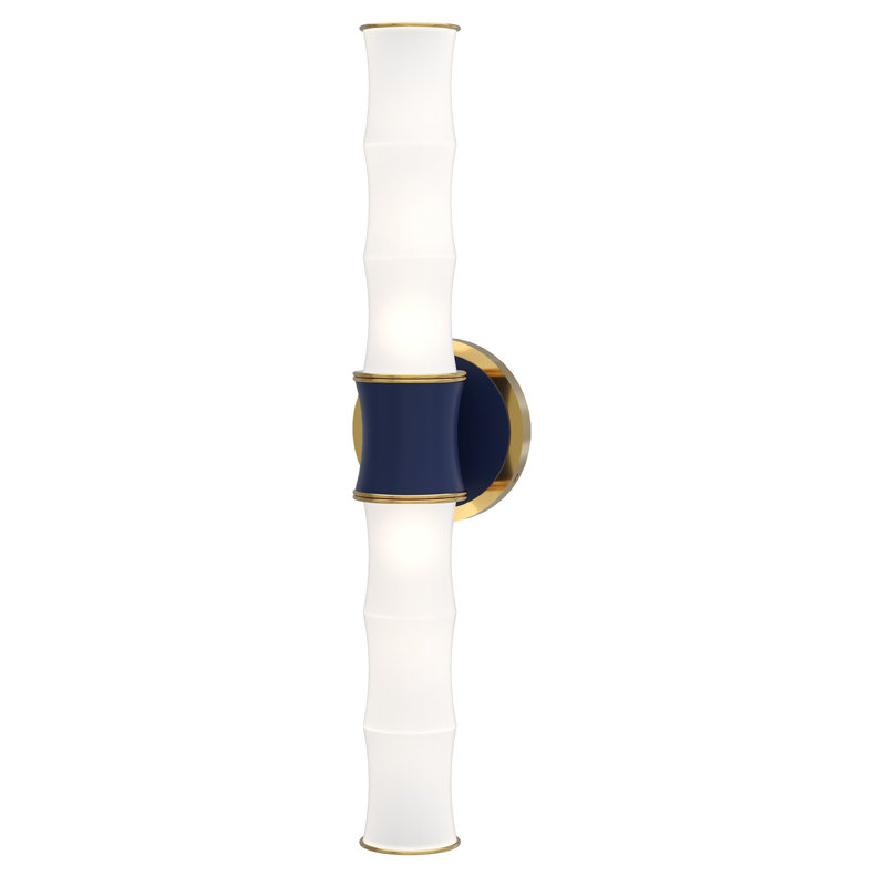 Kane 2 - Light Up/Down Wall Sconce, Matte Midnight Blue/Gold