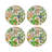 Plumeria Tangerine Beaded Smooth Tabletop Set