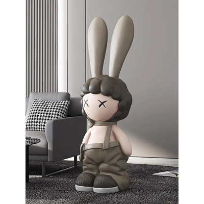 Resin Decorative Item Of A Long-Eared Rabbit For Collectible Toys
