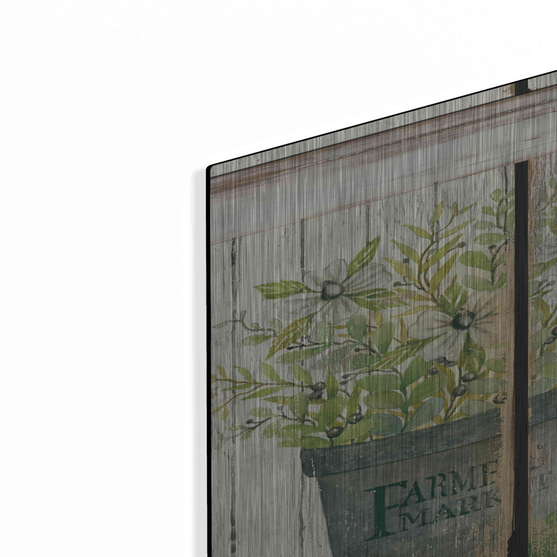 Art mural en métal «Eucalyptus Thankful» par Cindy Jacobs, H 36 po x l 24 po
