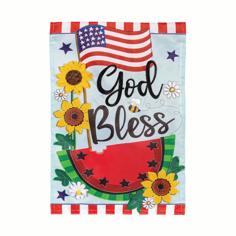 Drapeau de jardin God Bless