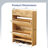 2-Drawer 2-Tip-Down Drawer Slatted Shoe Cabinet-1644791381