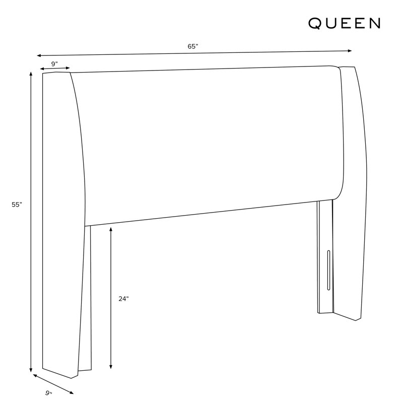 Bellfield Upholstered Headboard, Full, Classic Grey Linen