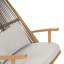 Ensemble de chaise berçante et table d'appoint en béton et acacia