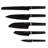 Ron 6Pc Knife Block Set Black (5 Knives & Block)