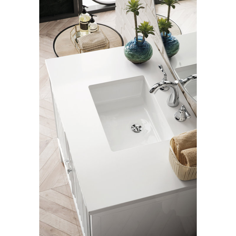 Athens 36'' W Single Vanity, White Zeus, Glossy White, Single-Hole