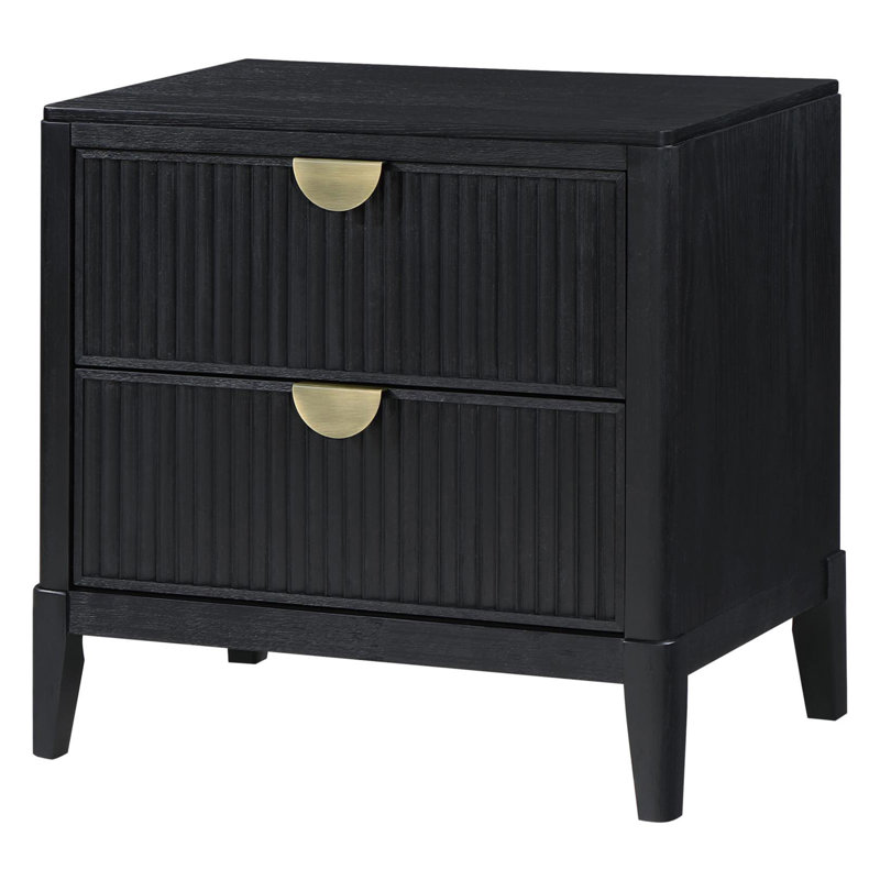 Podvin Black 4-Piece Bedroom Set, King
