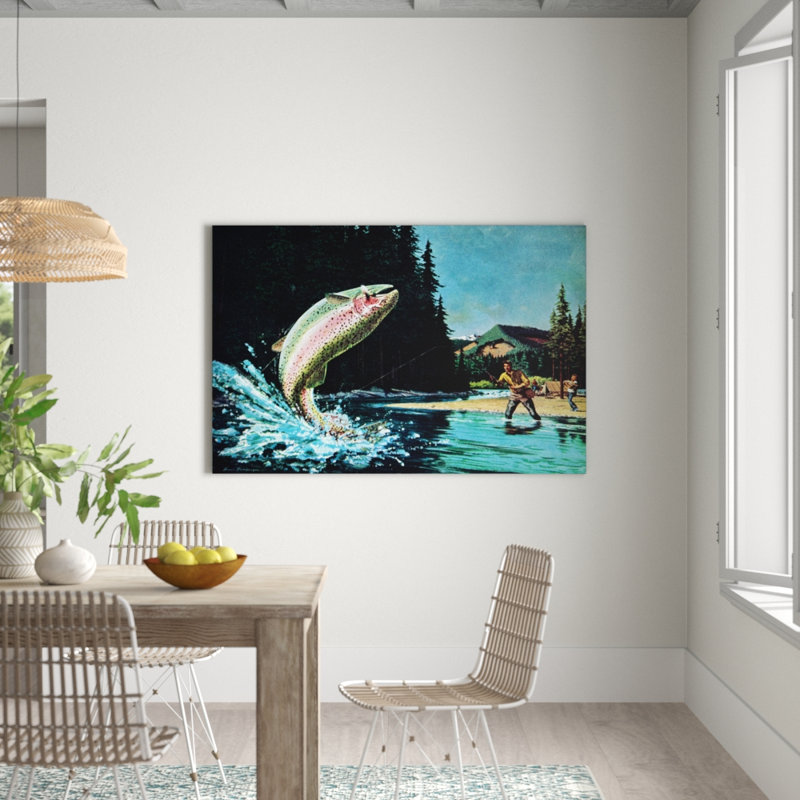 Rainbow Trout - Wrapped Canvas Print, 101cm H x 152cm W x 3.81cm D