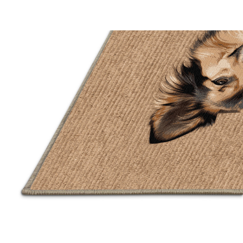  Tapis lavable pour chien de style norvégien Lundehund, Rectangulaire 2 pi x 3 pi