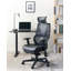 Office Chair Swivel Faux Leather Black