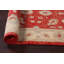 Tapis de couloir rouge en laine noué à la main de conception unique 2 pi 9 po x 9 pi 2 po