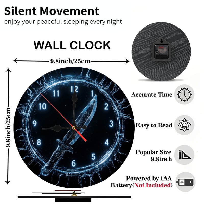 Dague d'horloge électrique craquelée