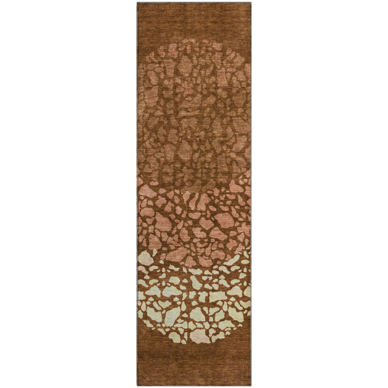 Premium Machine Washable Cerrito Paprika Rug, Runner 2'3" x 7'6"