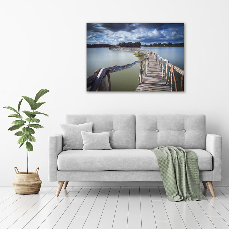 Wooden Bridge - Wrapped Canvas Print