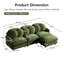 Canapé modulaire en chenille avec assise profonde et repose-pieds mobile Chenille