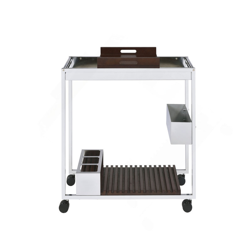 Chrome Finish Serving Cart