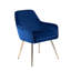 Ensemble de 2 chaises de salle à manger en velours avec pieds en métal-1089463836