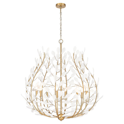 Claudine Modern Gold 8 Light Chandelier