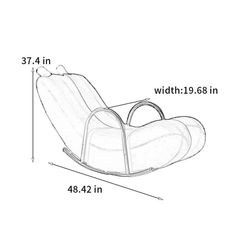 Chaise berçante de haute qualité en forme de banane, Orange