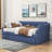 Venancio Twin Size Upholstered Daybed with Twin Size Trundle and Slat Support-613696366