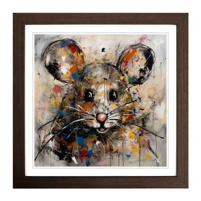 Mouse Abstract Expressionism - Framed Print