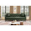 Canapé Chesterfield de 81 po en cuir de style Mid-Century à 3 places avec dossier capitonné -190184067
