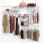 Adjustable ShelfTrack Wardrobe or Utility System and Clothes Rail Heavy Duty White Wire Shelf Kit