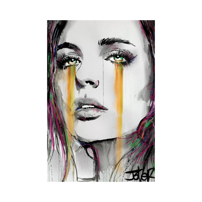 « Streams » par Loui», reproduction d’art, Pas de tapis, H 26 po x l 18 po x 1,5 po, Toile tendue
