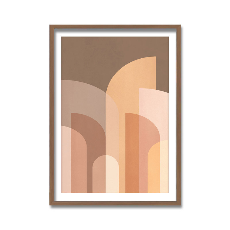 Abstract Retro Geometric II by  - Picture Frame Graphic Art on Paper, 24" H x 16" W 