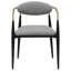 Ensemble de chaises de salle à manger rembourrées en tissu gris Mistra (ensemble de 2)-1554697592