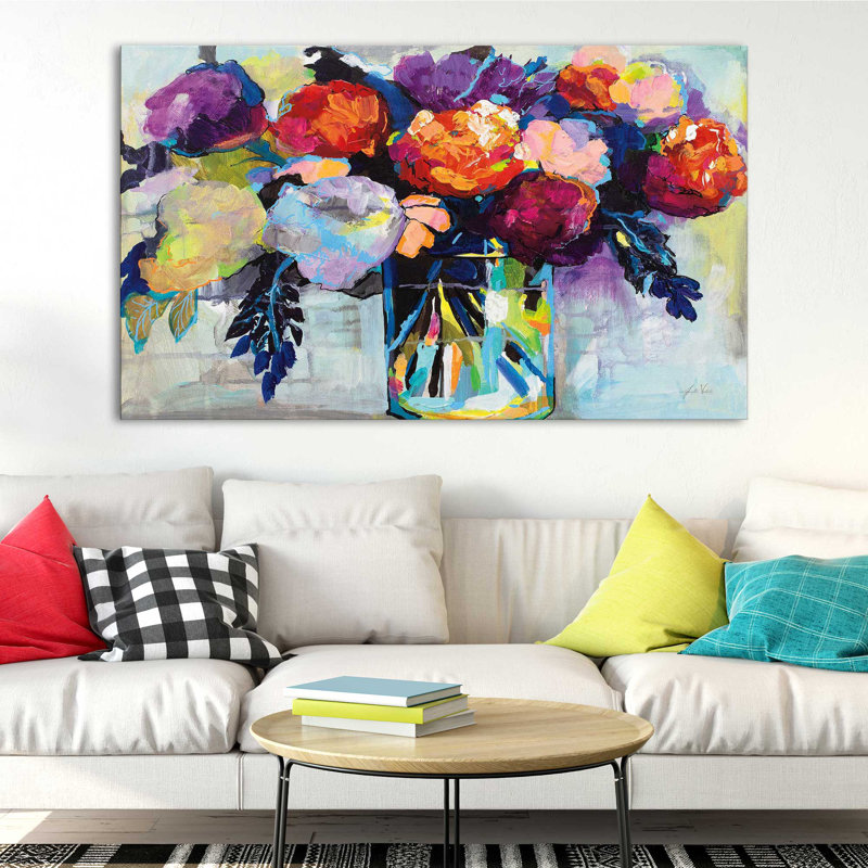 Anniversaire - peinture, H 36 po x l 60 po x P 1,5 po, Toile tendue