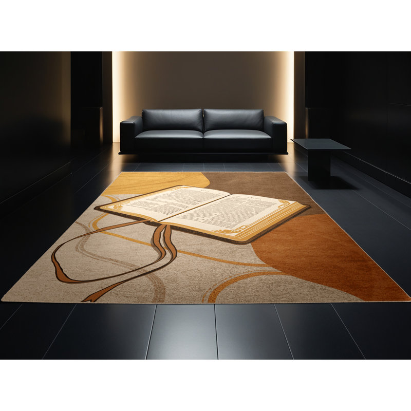 Tapis brun moelleux et moelleux Edgemont, 8 x 12