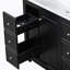 Meuble-lavabo noir 36 po (lavabo non inclus)