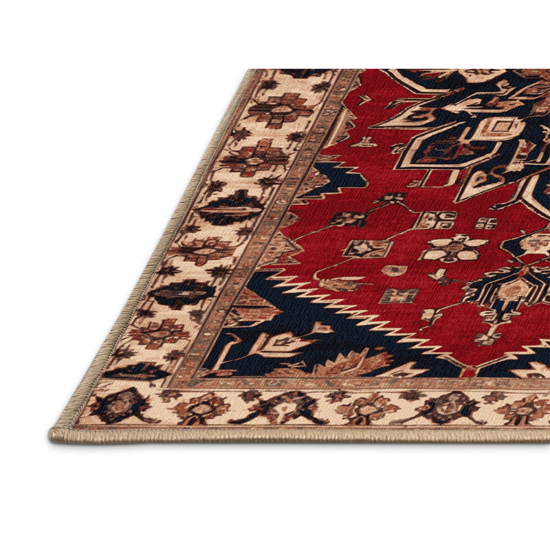 Tapis brun lavable à la machine, Rectangle de 5 pi x 8 pi