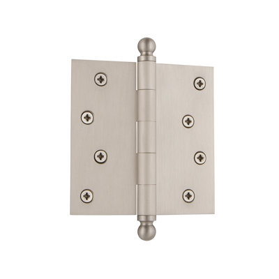 Nostalgic Warehouse 4" x 4" Ball Tip Residential Hinge with Square Corners