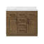 Ensemble de meuble-lavabo autoportant simple en lattes d'amande 42 po Athea avec comptoir en marbre blanc Athea-1388201462-1449720746