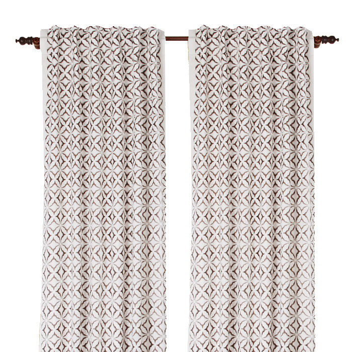 Frost Cotton Blend Semi Sheer Curtain Single Panel, 50" W x 108" L, Mist