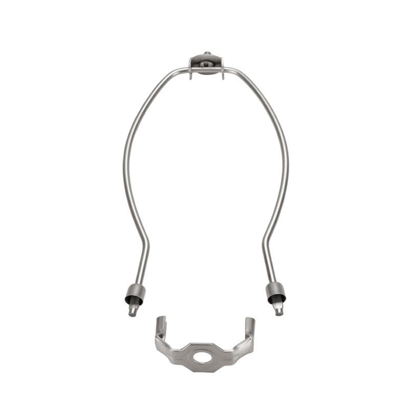 Lamp Harp, 10.5" H x 4.5" W x 0.8" D, Satin Nickel