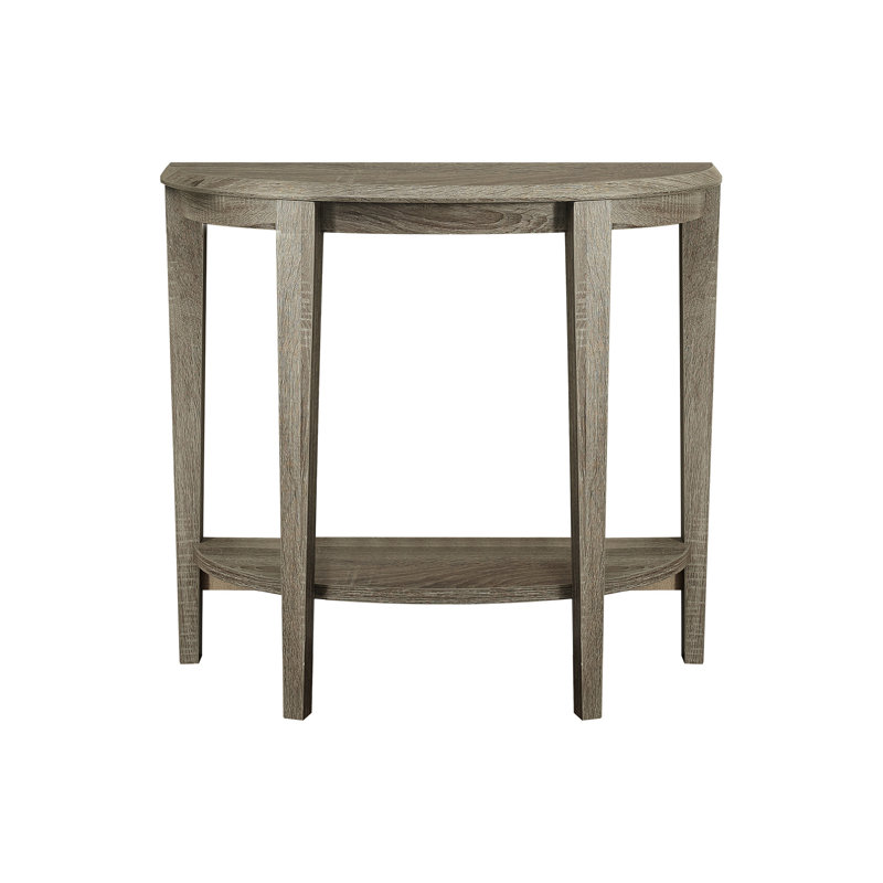 Console moderne en demi-lune avec panneau épais, plateau biseauté, pour la pièce, la chambre à coucher, le vestibule, la décoration de couloir