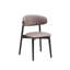 Ensemble de 2 chaises d'appoint en microfibre polie et finition noire Lanae