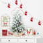 Arbre de Noël floqué sur table avec des pointes réalistes, pré-décoré avec des pommes de pin et des baies, base robuste pour la maison et le bureau