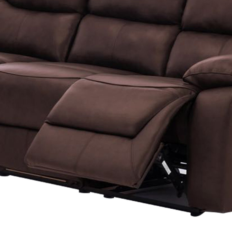 Canapé inclinable en cuir 81,5 po Canden, Similicuir brun