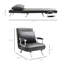 HOMCOM Single Person Folding 5 Position Convertible Sofa Bed Sleeper Chair Chaise Lounge Couch W/Pillow & Steel Frame