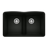 Diamond SILGRANIT 32" L X 19.25'' W Double Bowl Undermount Kitchen Sink with Low Divide