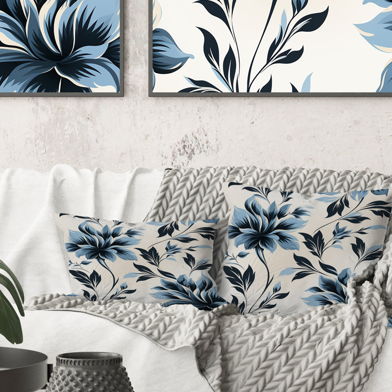 Coussin décoratif à imprimé floral Ferns