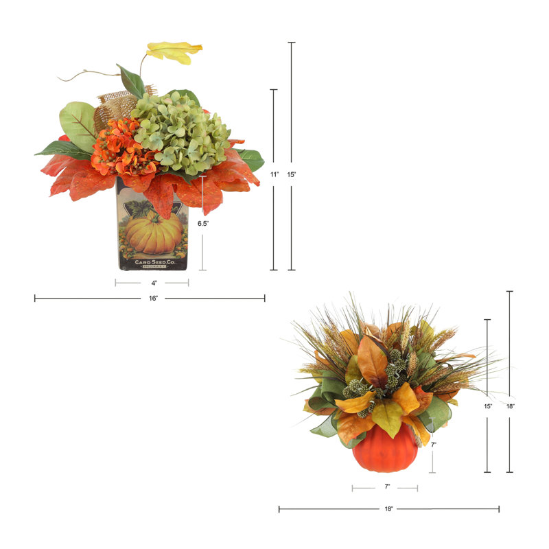 Arrangements floraux traditionnels d'automne