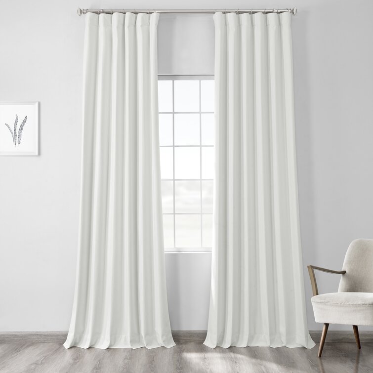 Bodulf Solid Max Blackout Thermal Rod Pocket Single Curtain Panel Latitude Run Curtain Color: Starlight Off White, Size per Panel: 50 x 108