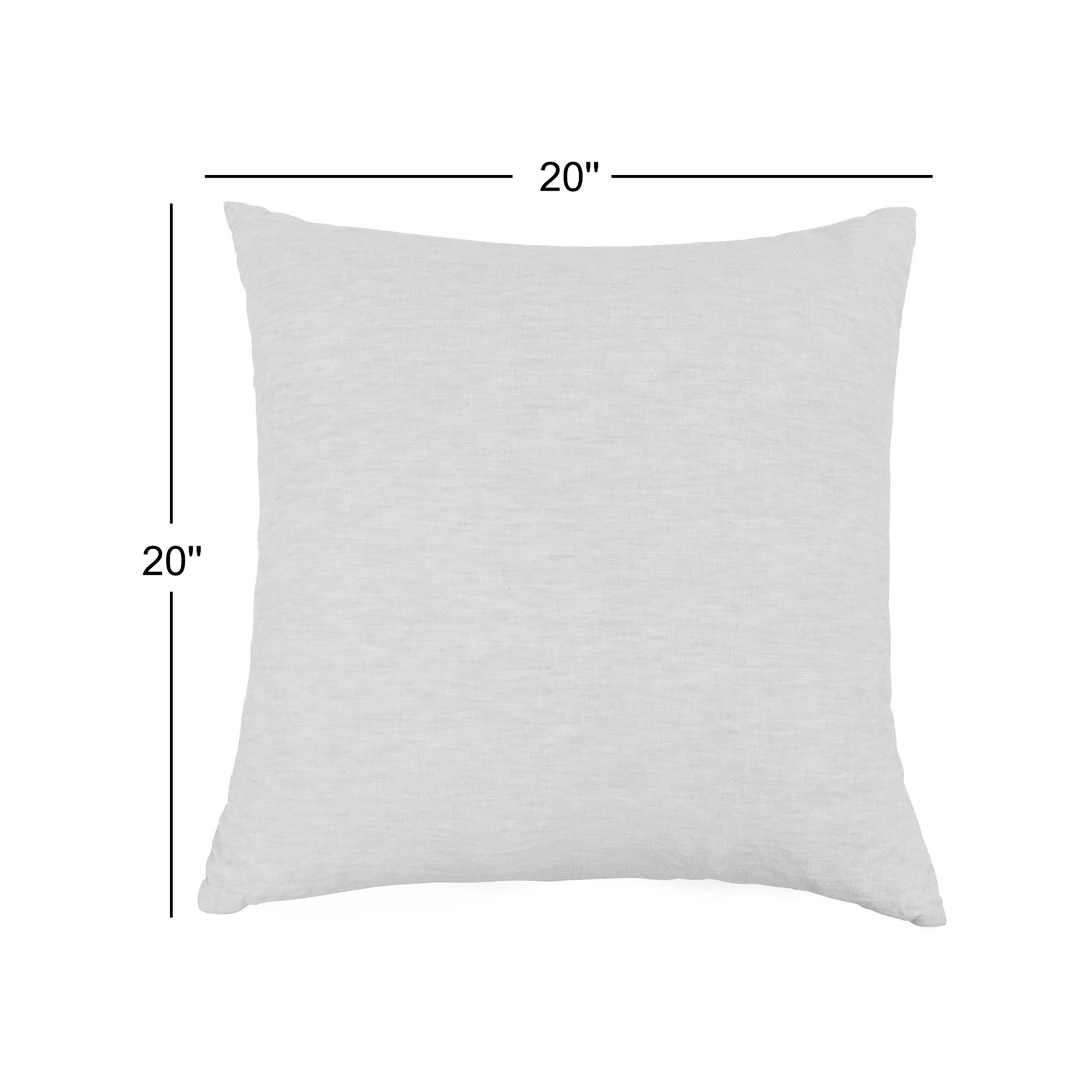20" X 20" French Linen Throw Pillow, Cream & Putty Floral